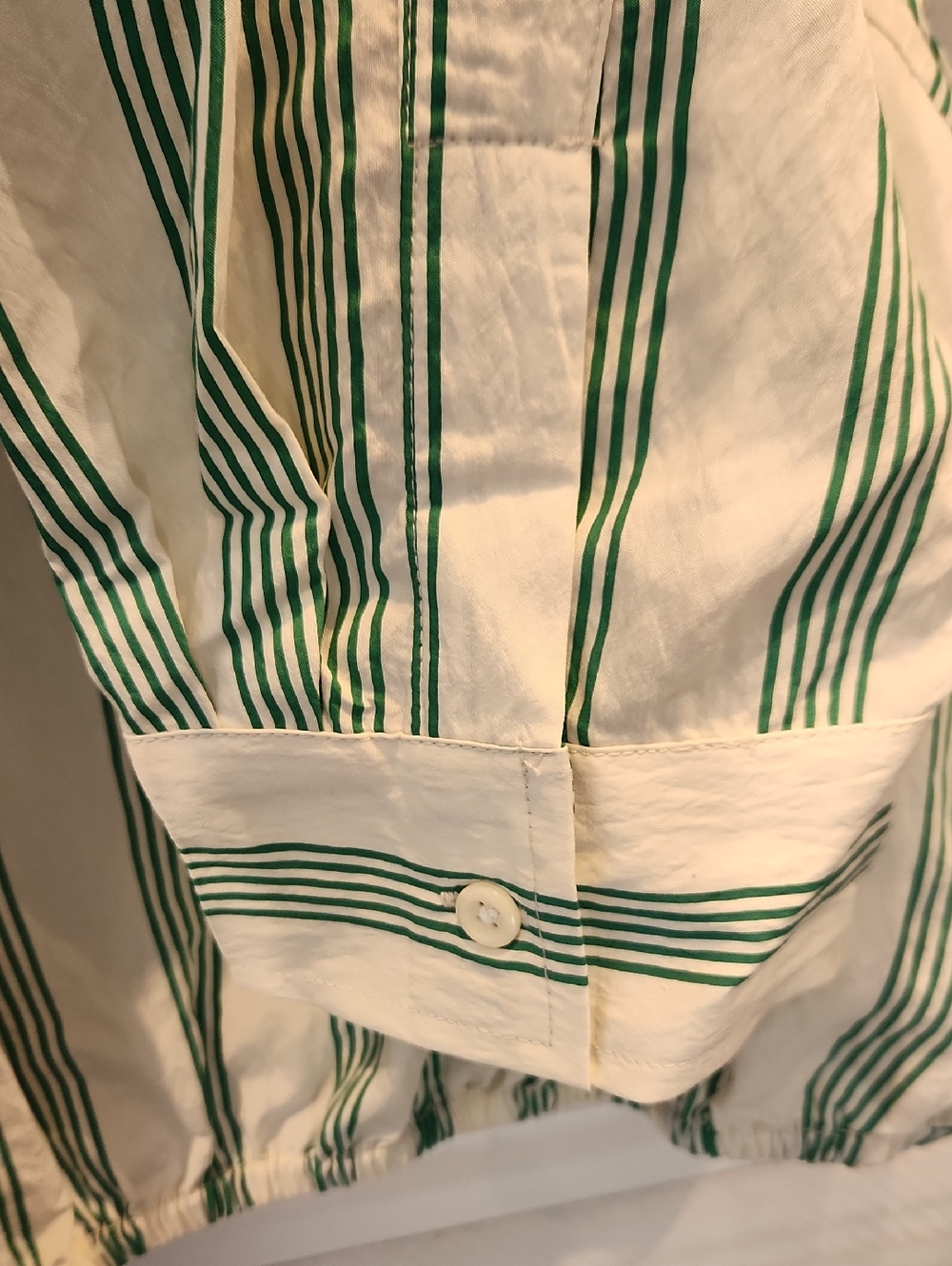 NWT Future Collective Women's Button Down Striped Blouse Sz 2X. Elastic Bottom - Picture 3 of 9
